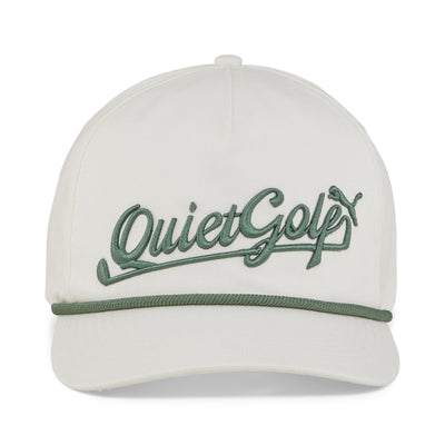 X QGC Rope Cap Warm White/Deep Forest - SS24