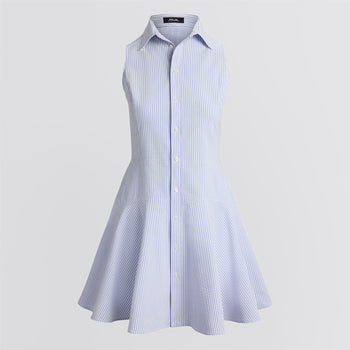 Ralph Lauren Seersucker Sleeveless Shirtdress