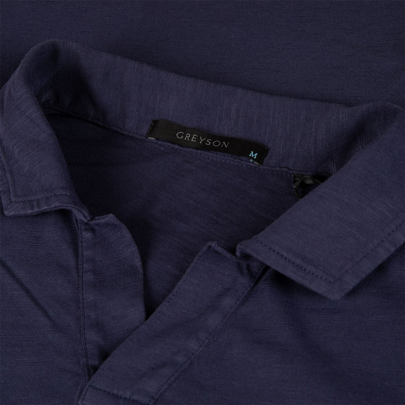 Alpha Slub Johnny Collar Polo