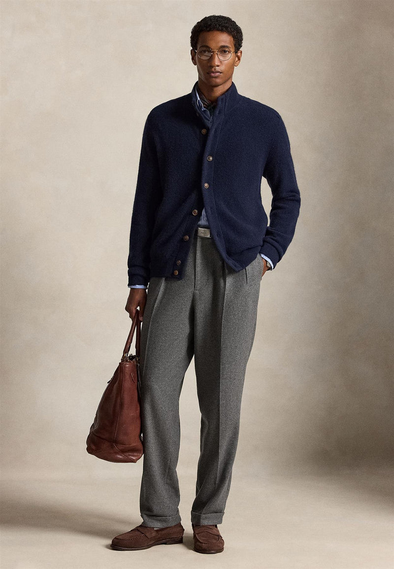 RLX Washable Cashmere Sweater Cardigan Refined Navy