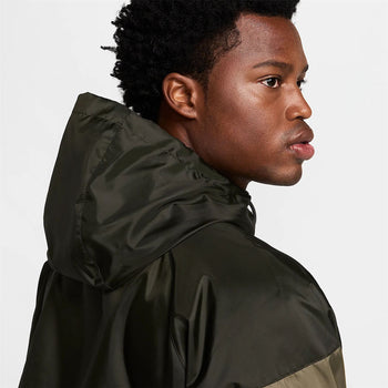 olive green windbreaker nike