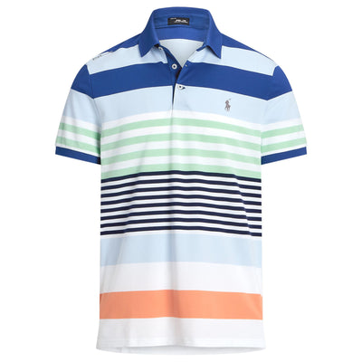 Tailored Fit Performance Polo Shirt Oxford Blue Multi - SS24