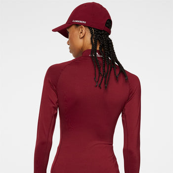 Womens Asa Soft Compression Top Cabernet