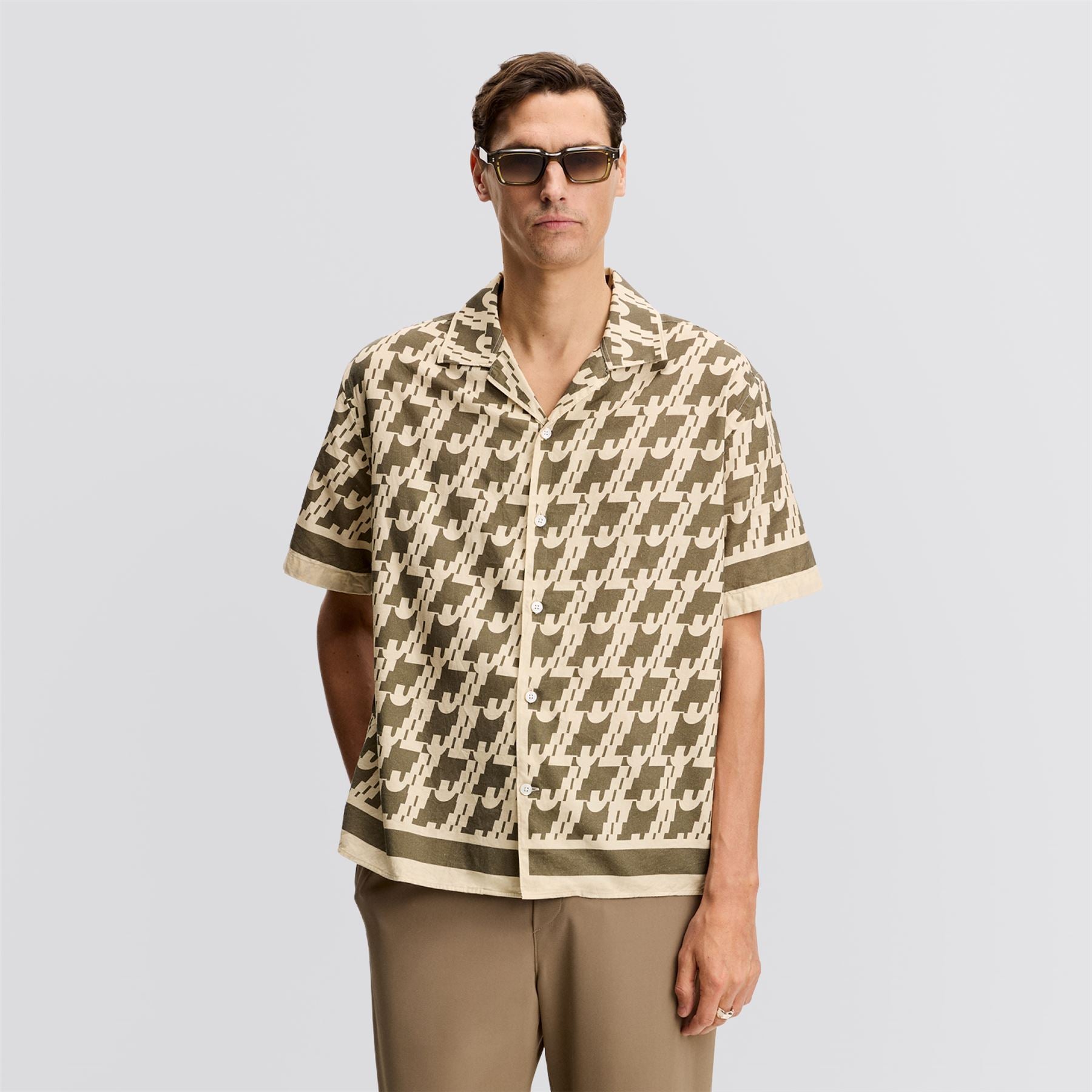 Ellis Border Resort Shirt JL Glitch Kalamata