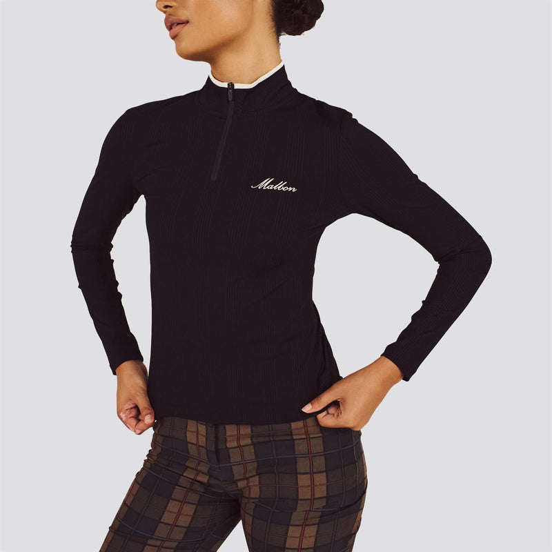 Womens Kelly Mockneck Mid Layer Black