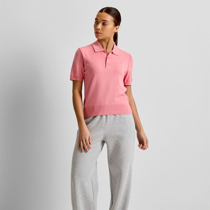 Womens Blake Knit Polo Flamingo Plume