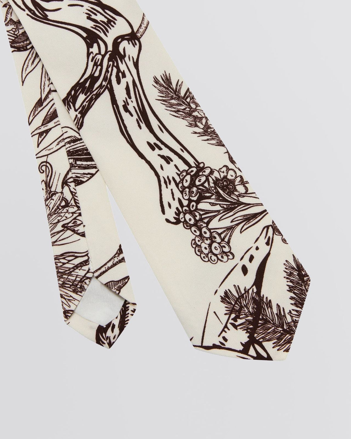 Neck Tie Brown Botanical