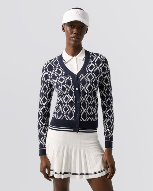 Womens Amber Knit Cardigan Navy