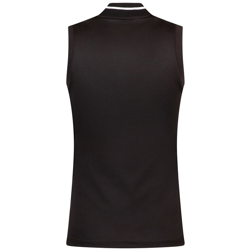 Womens The Maddie Sleeveless Polo Black
