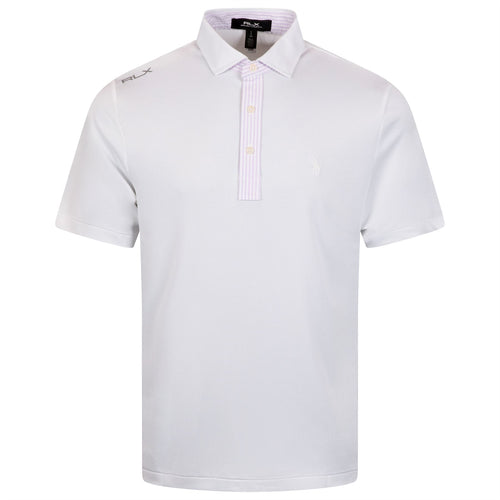 RLX Performance Pique Polo Ceramic White/Lilac - AW24