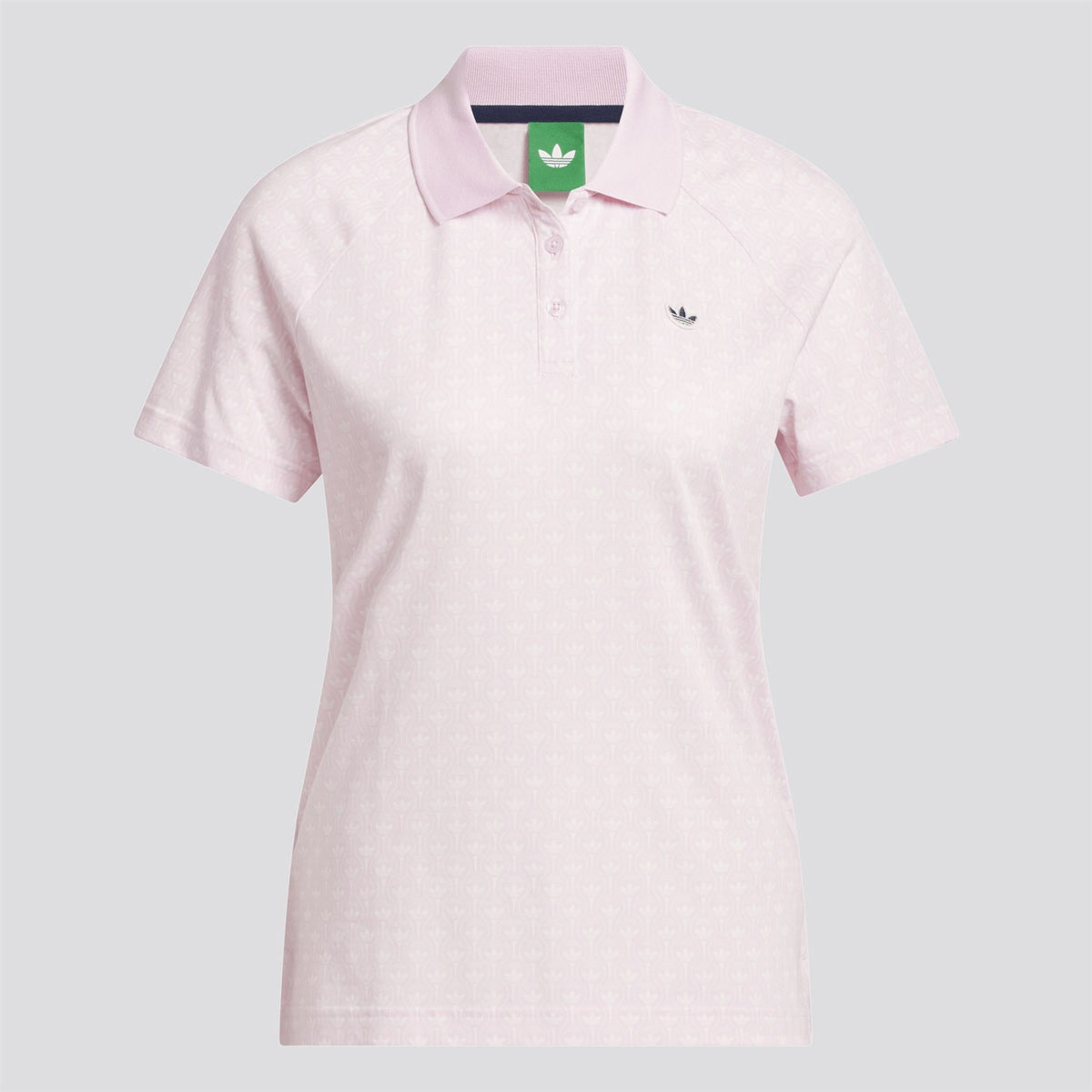 Womens Originals All Over Trefoil Polo Clear Pink/Chalk White