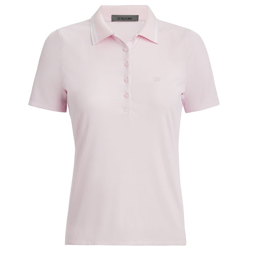 Womens Contrast Collar Tech Nylon Polo Blush - AW24