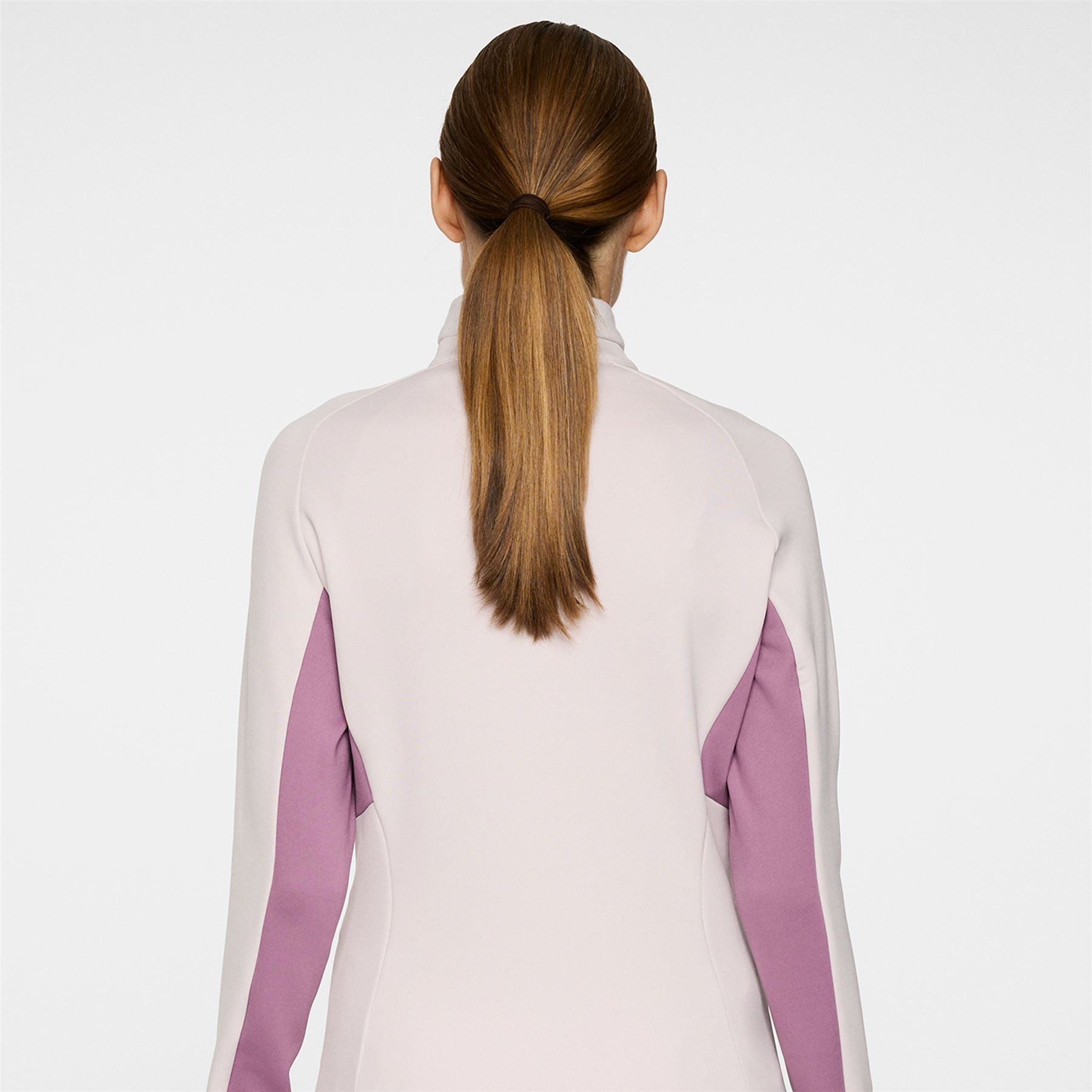 J.Lindeberg Womens Arja Quarter Zip Mid Layer Gray Lilac