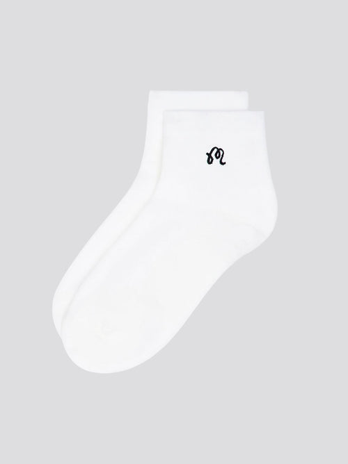 Womens Capri Ankle Socks White