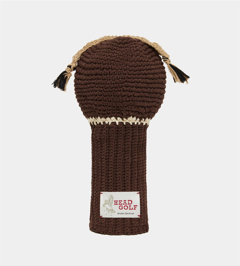 Womens Owl Crochet Club Cover  Brown
