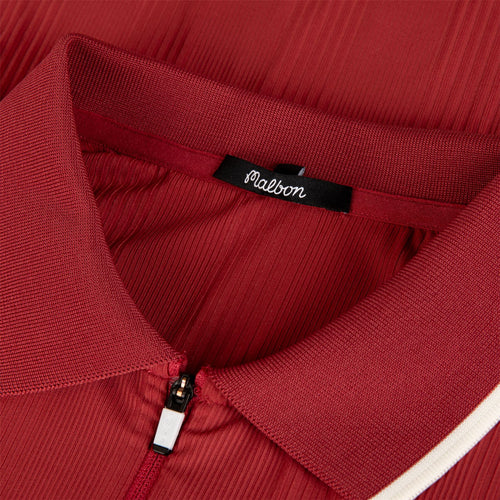 Womens Camilla Quarter Zip Polo Garnet