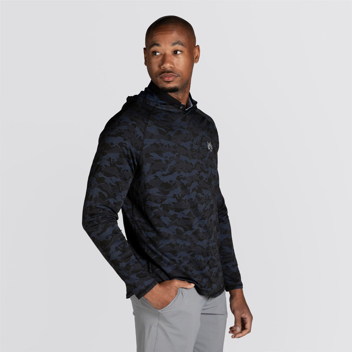 Wolfpack Camo Kennebec Sport Hoodie Maltese Blue