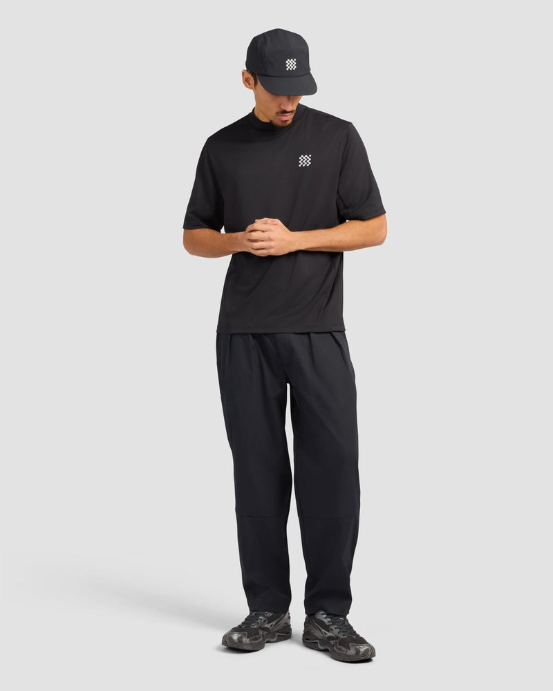 Course Mock Neck Polo Black