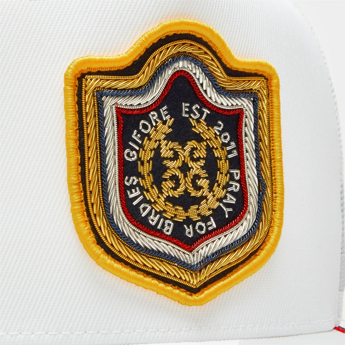 Bullion Stretch Twill Snapback Cap Snow