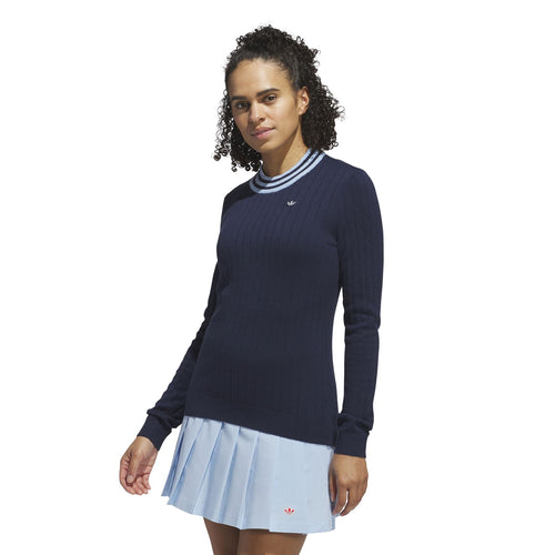 Womens Cashmere Knit Sweater Night Indigo