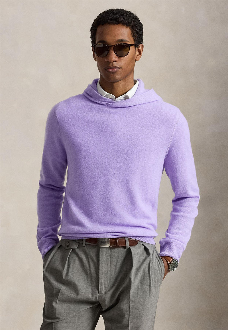 RLX Washable Cashmere Sweater Lovely Lilac Melange