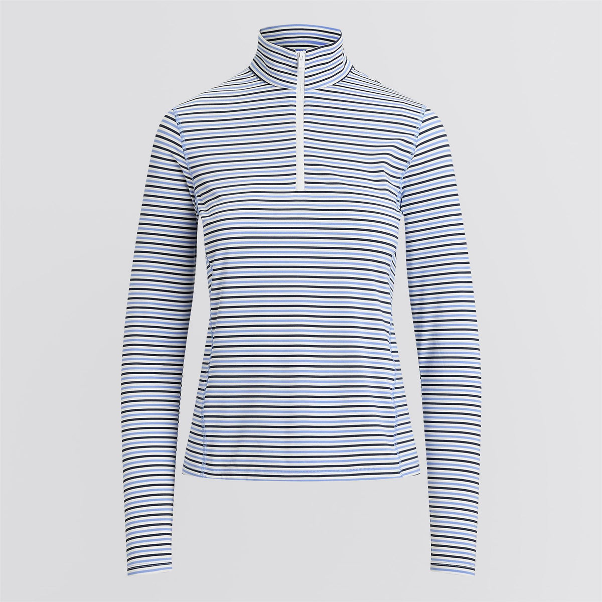 RLX Womens Peached Jersey Half Zip Pullover Refined Navy/Ceramic White/Blue Mist