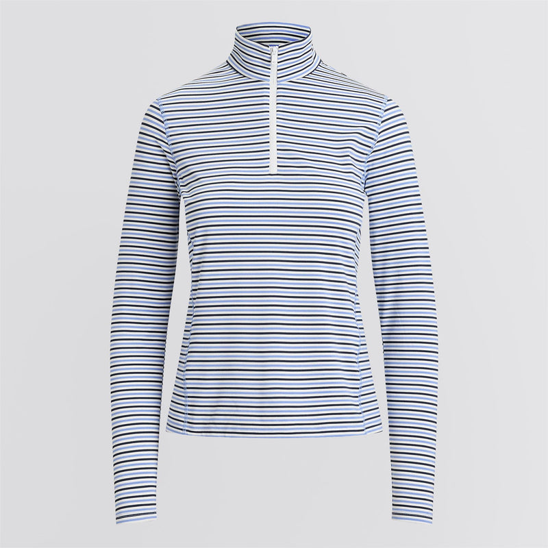 RLX Womens Peached Jersey Half Zip Pullover Refined Navy/Ceramic White/Blue Mist