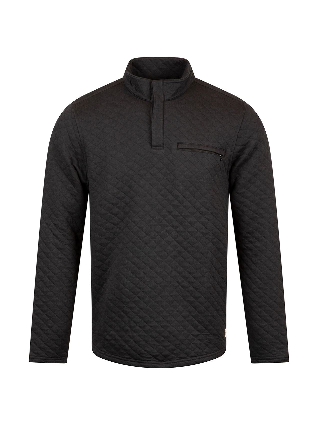 Transatlantic Quarter Zip Mid Layer Black