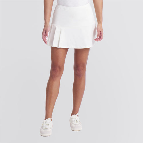 x AP Womens A-Sym Pleat Skirt Warm White