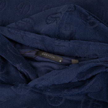 Greyson Old English G Jacquard Terry Hoodie Maltese Blue