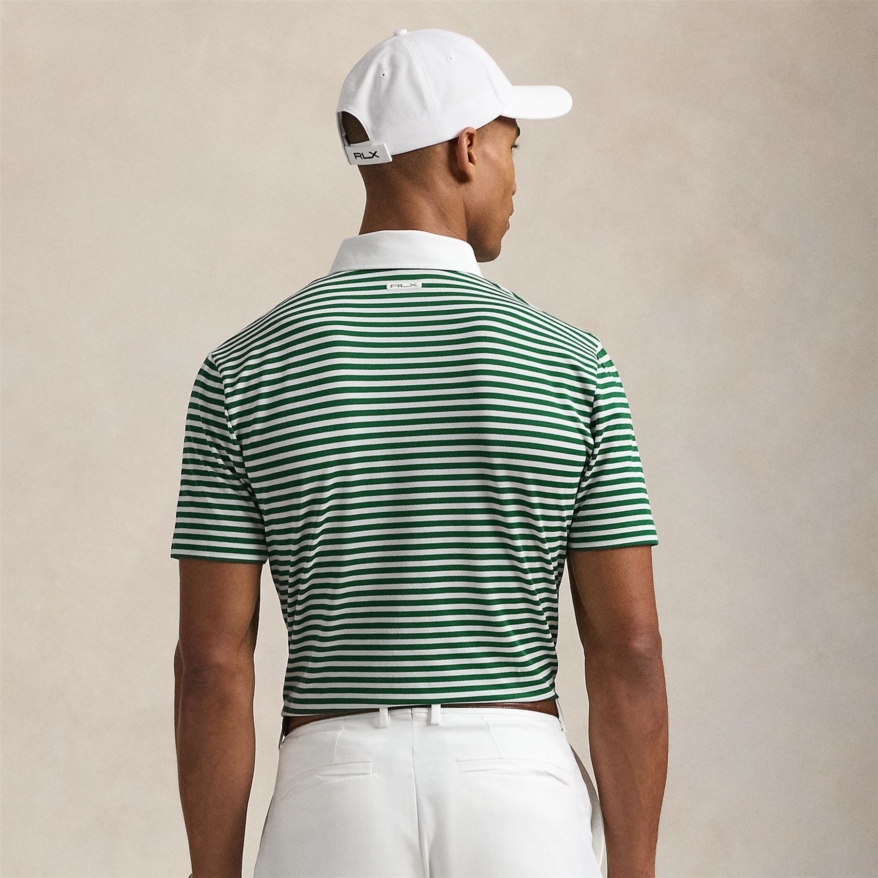 Ralph Lauren RLX Tailored Fit Tour Pique Stripe Polo Ceramic Ralph Lauren RLX Tailored Fit Tour Pique Stripe Polo Ceramic