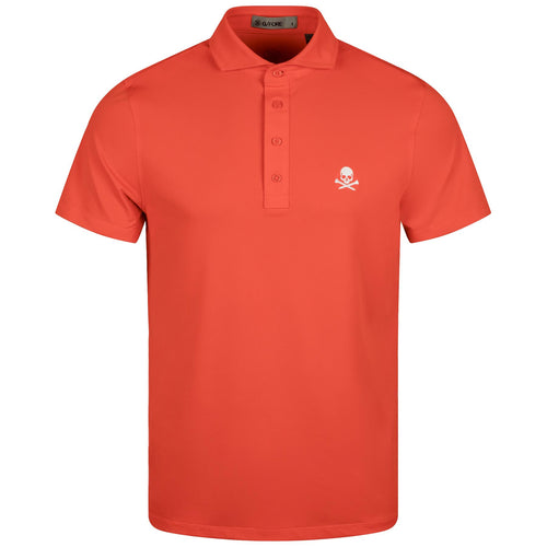 Rib Gusset Skull & Tees Tech Pique Polo Poppy - AW24