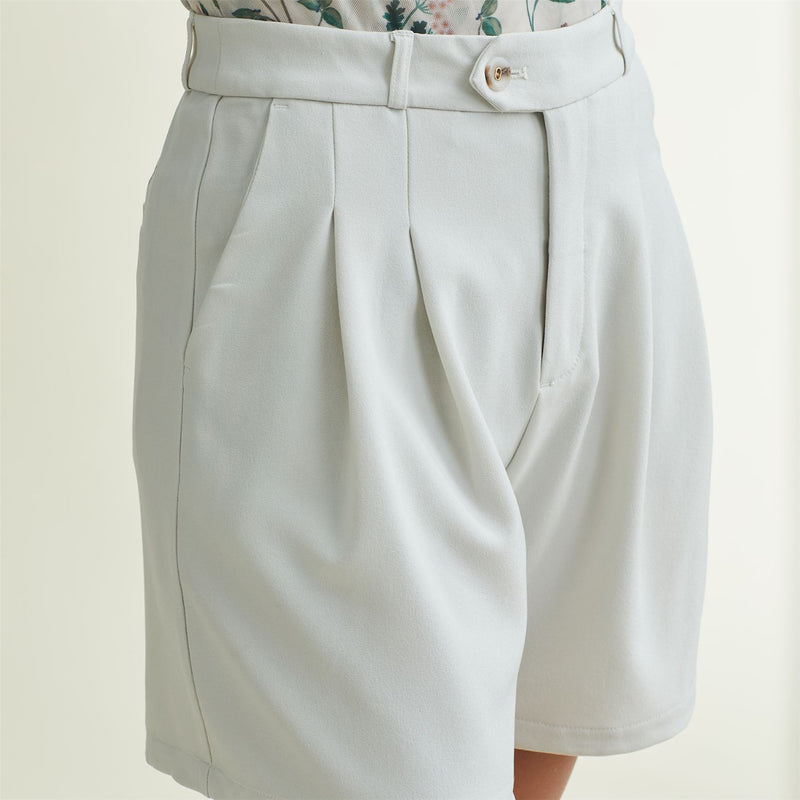 Womens Trouser Shorts Silver Birch