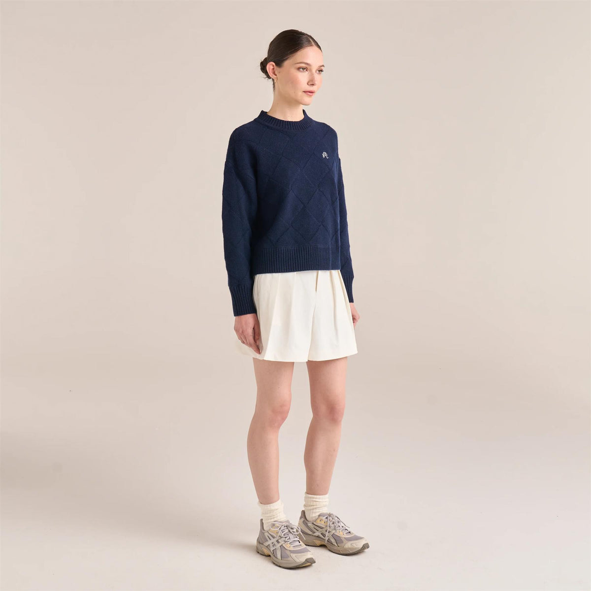 Womens Charlotte Basket Weave Knit Pageant Blue