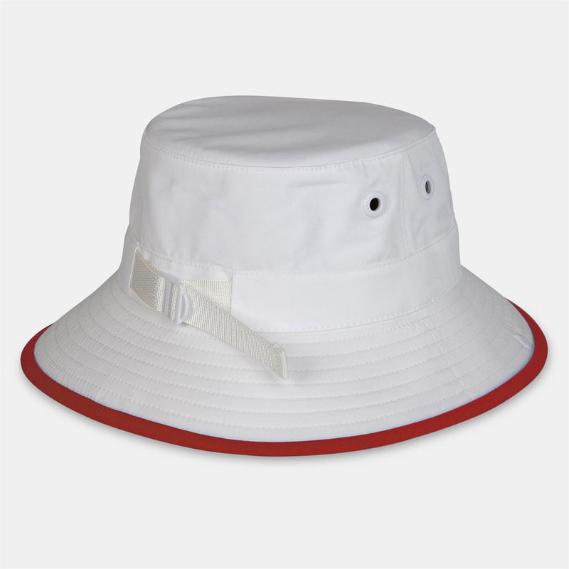 Tilley Wide Brim Bucket Hat White/Sport Red