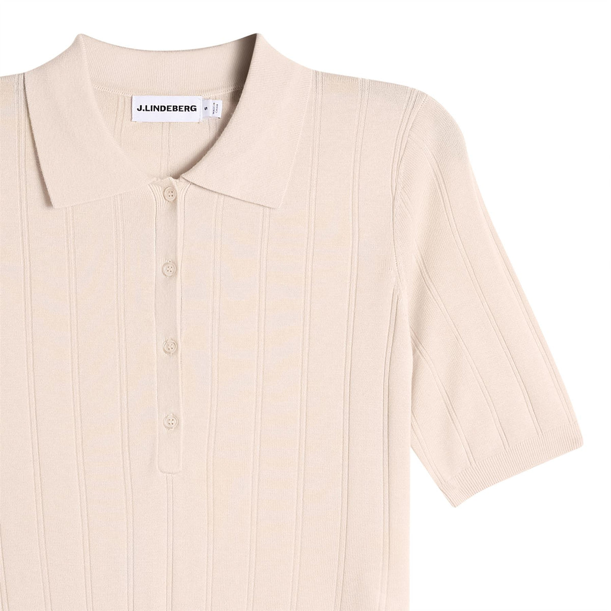 Womens Vida Wide Rib Polo Moonbeam