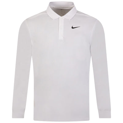 Dri-FIT Victory Solid LS Polo White/Black - AW23