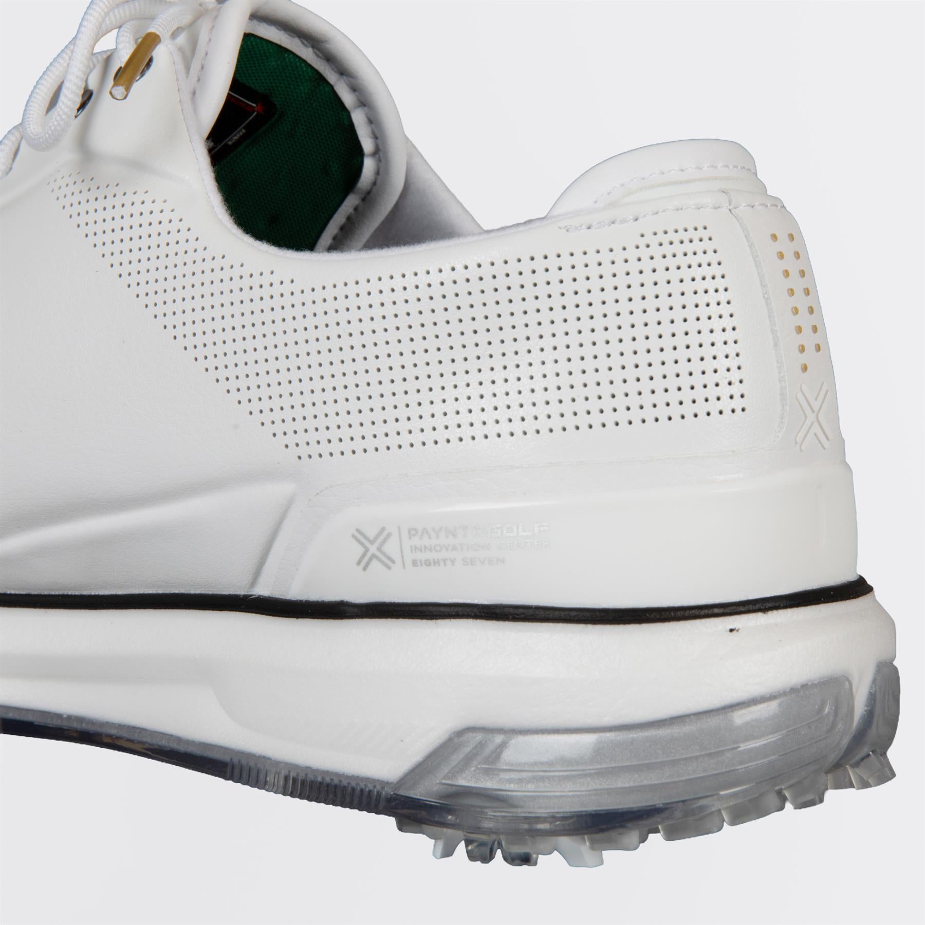 PAYNTR Eighty Seven SC Spiked Golf Shoe White/Black/Gold