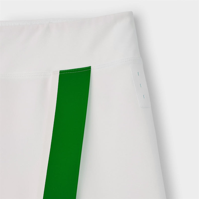 Womens Contrast Sport Skirt Off White/Green Sport