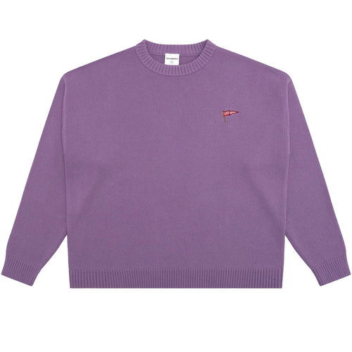 Rains Cable Knit Crewneck Sweater Wisteria - SS25