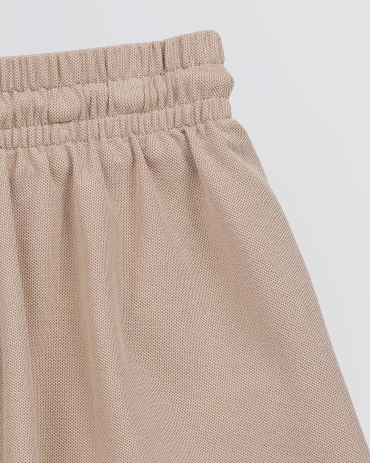 Womens Preppy Pique Mini Skirt Tan/Chocolate