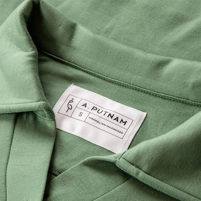 Womens Polo V-Neck Top Chive