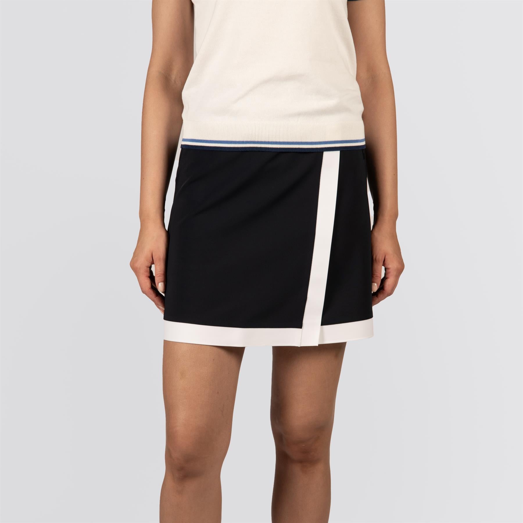Womens Contrast Sport Skirt Navy/White
