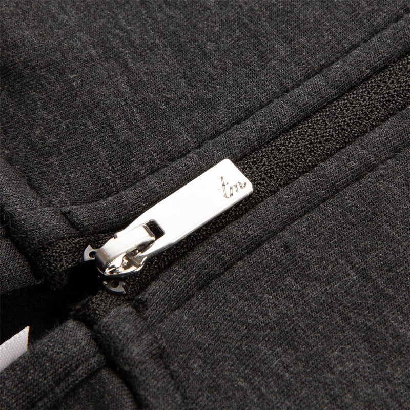 Womens Cloud Zip Hoodie Heather Black