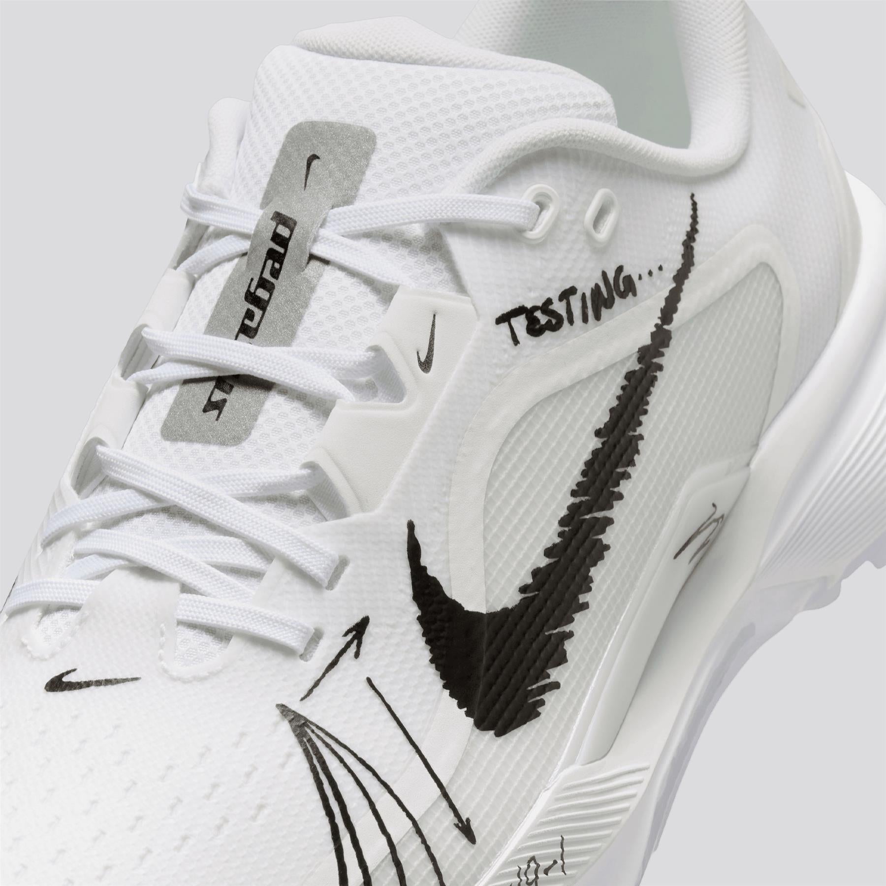 Nike Men's Pegasus 1 Spiked Blueprint Golf Shoes Silver