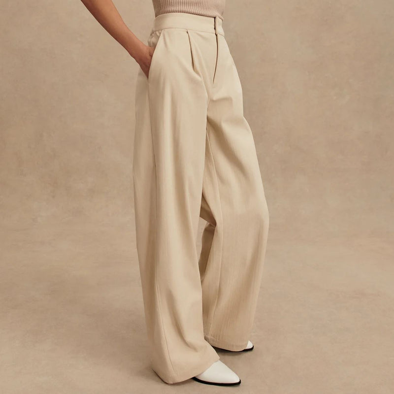 Womens Rocio Wide Leg 29.5 Inch Pants Birch
