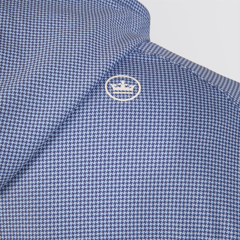 Pine Houndstooth Performance Hoodie Sport Navy