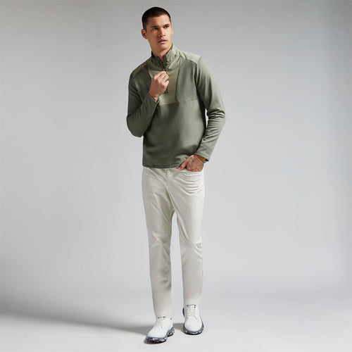 Double Knit Brushed Back Scuba Quarter Zip Isle