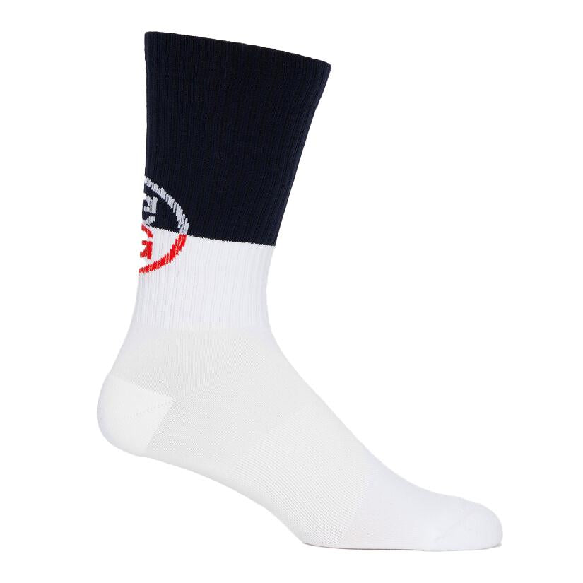 Circle G Ribbed Compression Crew Sock Snow