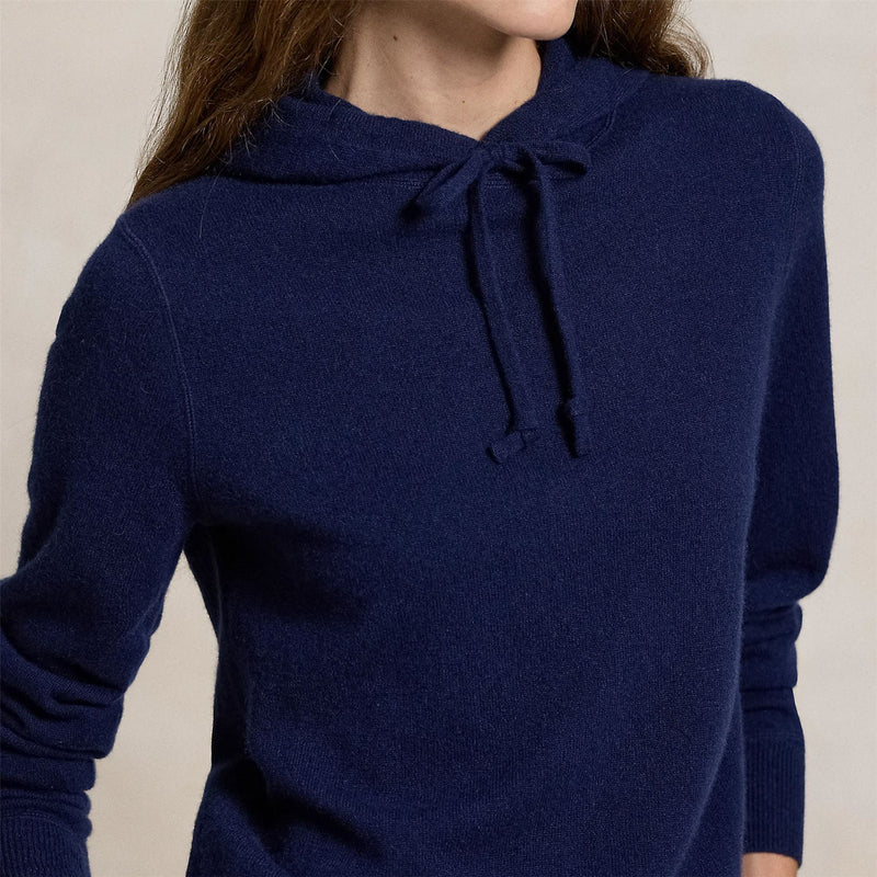 Womens RLX Cashmere Hoodie Refined Navy